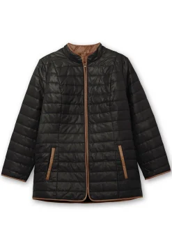 Steppjacke mit Stehkragen und Kontrastdetails