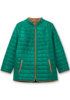 Steppjacke mit Stehkragen und Kontrastdetails