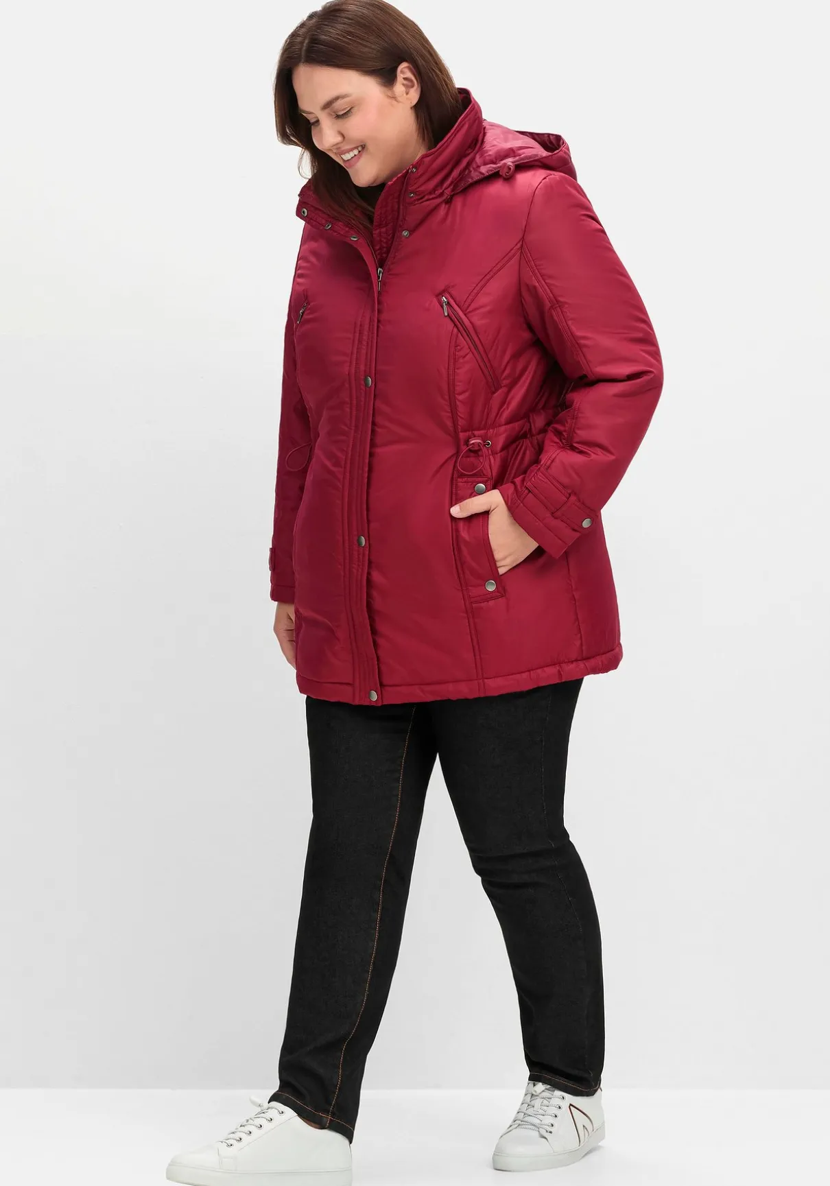 Steppjacke mit Tunnelzug in der Taille
