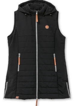 Steppweste mit abnehmbarer Kapuze