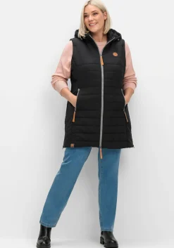 Steppweste mit abnehmbarer Kapuze