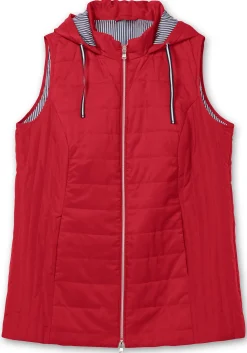 Steppweste mit gestreiftem Innenfutter