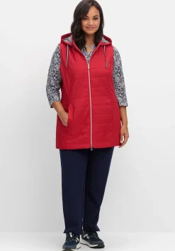 Steppweste mit gestreiftem Innenfutter