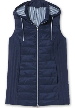 Steppweste mit gestreiftem Innenfutter