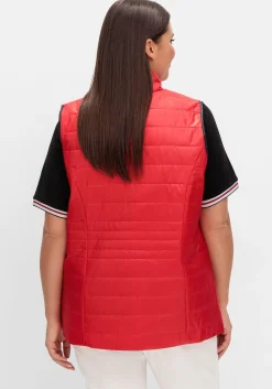 Steppweste mit Kontrastdetails und Stehkragen