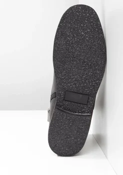 Stiefelette aus Leder mit Stretch-Einsatz