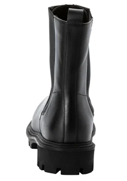 Stiefelette aus Leder, mit Reißverschluss vorn