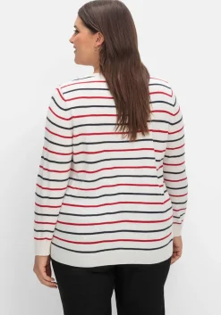 Streifen-Pullover mit Ripp-Abschlüssen