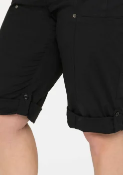 Stretch-Bermudas mit aufgesetzten Taschen und Patten