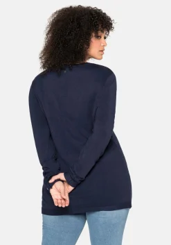 Strickjacke aus Viskose, mit tiefem V-Ausschnitt