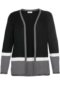 Strickjacke im Colourblocking-Stil, in offener Form