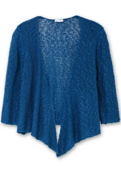 Strickjacke im Häkel-Look, mit zipfeligem Saum