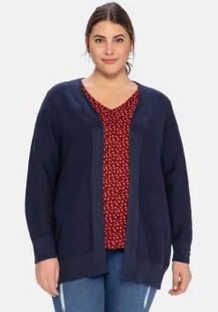 Strickjacke im Linksstrick, offene Form