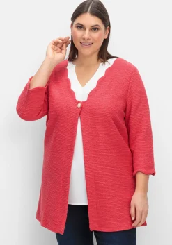 Strickjacke mit Knopfverschluss, aus Bouclé-Qualität