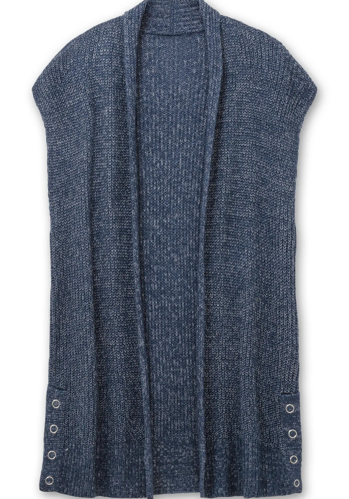 Strickweste in offener Form und melierter Optik