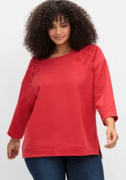 Sweatshirt mit Cut-outs und 3/4-Ärmeln