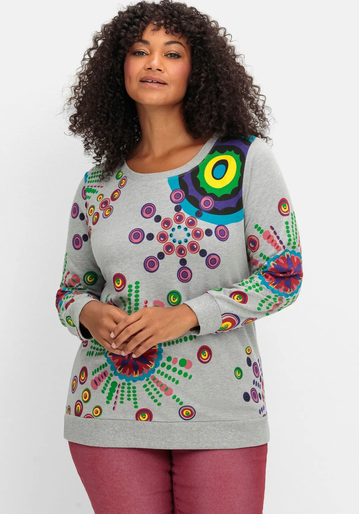 Sweatshirt mit grafischem Druck, im lockeren Schnitt