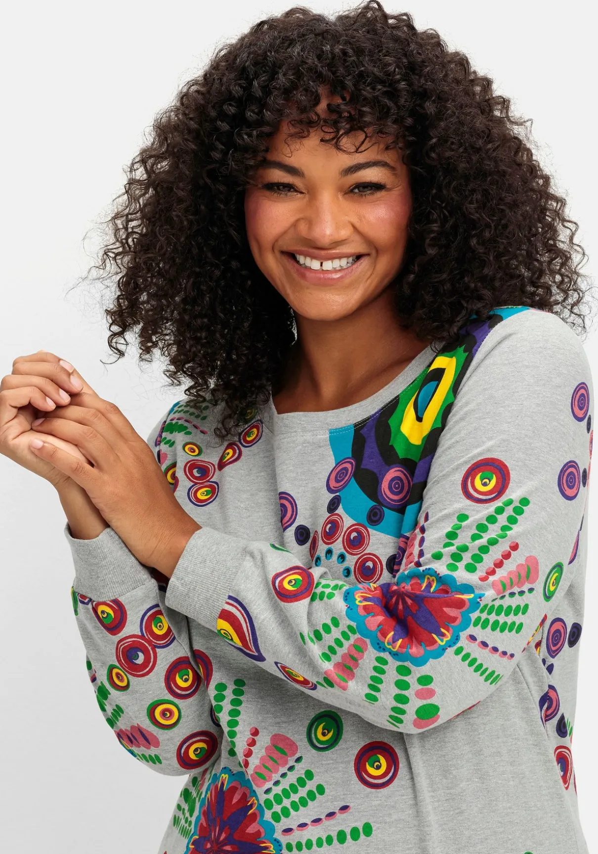 Sweatshirt mit grafischem Druck, im lockeren Schnitt