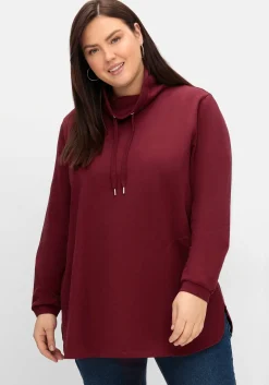 Sweatshirt mit hohem Kragen und Tunnelzug