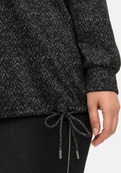 Sweatshirt mit Kapuze, in Salz-und-Pfeffer-Optik