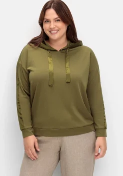 Sweatshirt mit Satinbändern und Galonstreifen