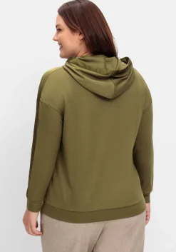 Sweatshirt mit Satinbändern und Galonstreifen
