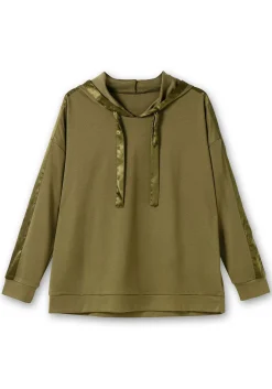 Sweatshirt mit Satinbändern und Galonstreifen