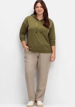 Sweatshirt mit Satinbändern und Galonstreifen