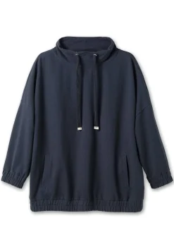 Sweatshirt mit Stehkragen und Tunnelzug