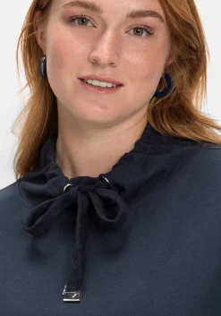 Sweatshirt mit Stehkragen und Tunnelzug