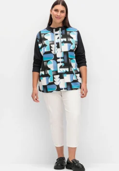 Sweatshirt mit Stehkragen und Grafikprint