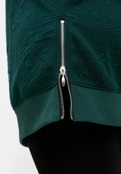 Sweatshirt mit Steppmuster und seitlichen Zippern