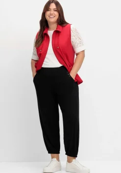 Sweatweste mit Reißverschluss und Umlegekragen