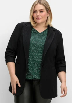 Taillierter Blazer in Ottoman-Rippstruktur