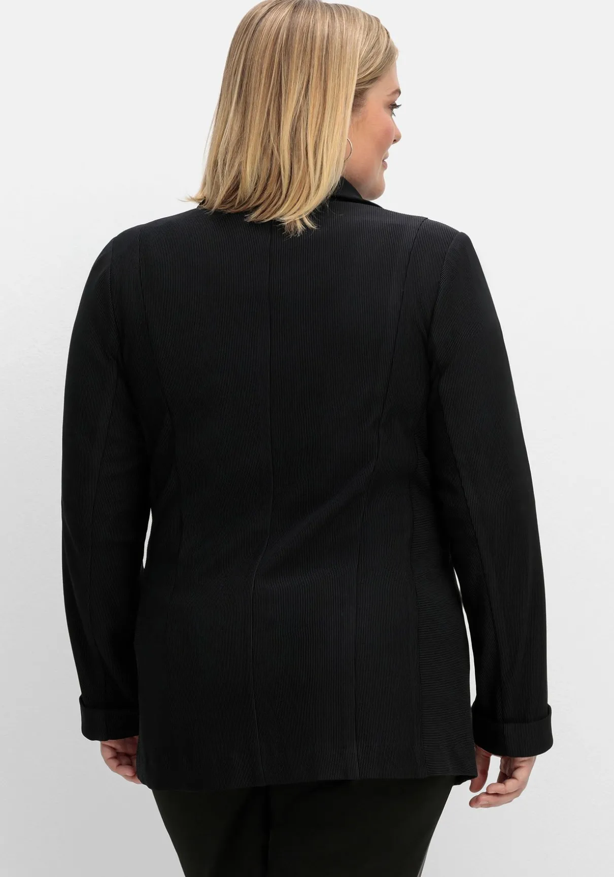 Taillierter Blazer in Ottoman-Rippstruktur