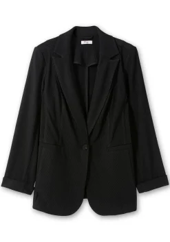 Taillierter Blazer in Ottoman-Rippstruktur