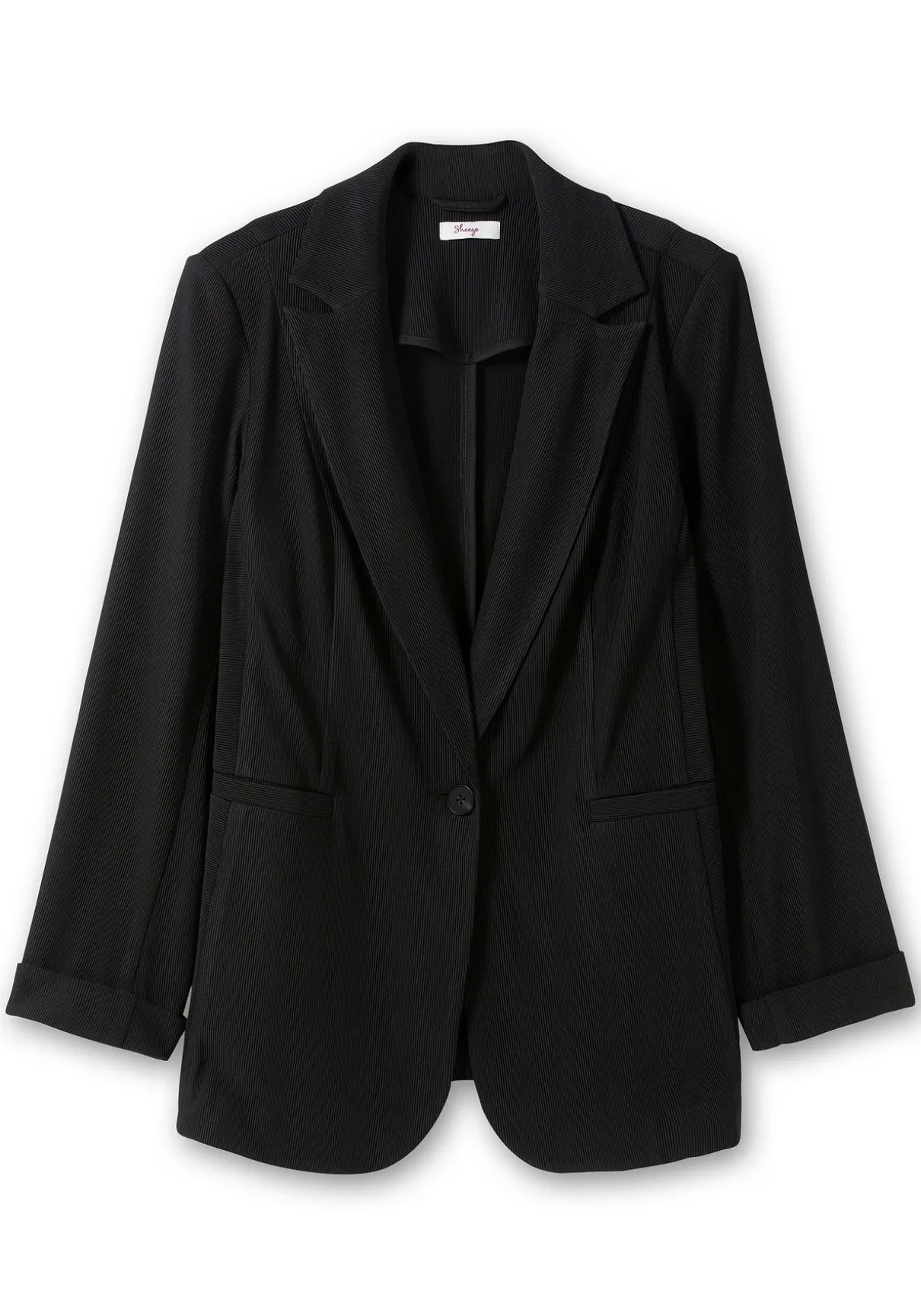 Taillierter Blazer in Ottoman-Rippstruktur