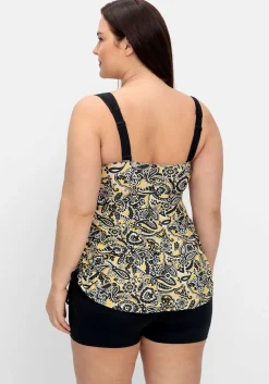 Tankini-Oberteil im Paisleymuster, mit Raffung seitlich