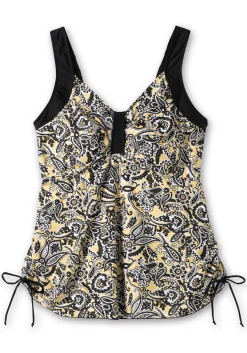Tankini-Oberteil im Paisleymuster, mit Raffung seitlich