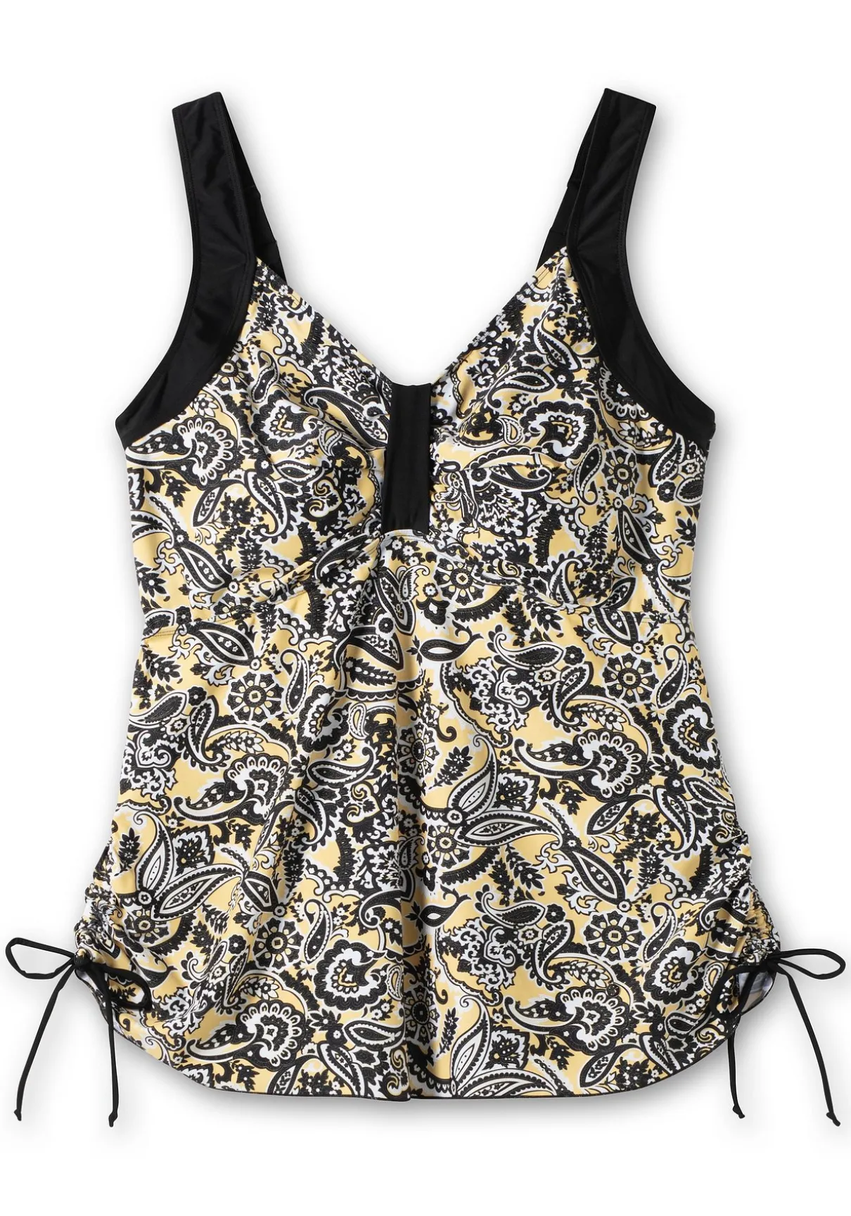 Tankini-Oberteil im Paisleymuster, mit Raffung seitlich