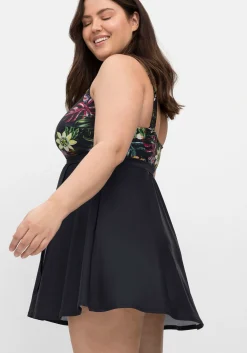 Tankini-Oberteil in ausgestellter Longform