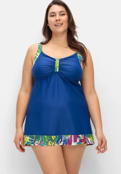 Tankini-Oberteil in leichter A-Linie, mit Kontrastdetails