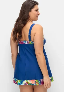 Tankini-Oberteil in leichter A-Linie, mit Kontrastdetails