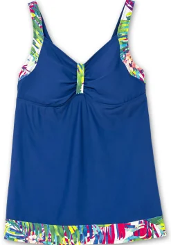 Tankini-Oberteil in leichter A-Linie, mit Kontrastdetails