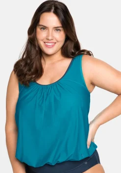 Tankini-Oberteil in Oversized-Form, elastischer Bund
