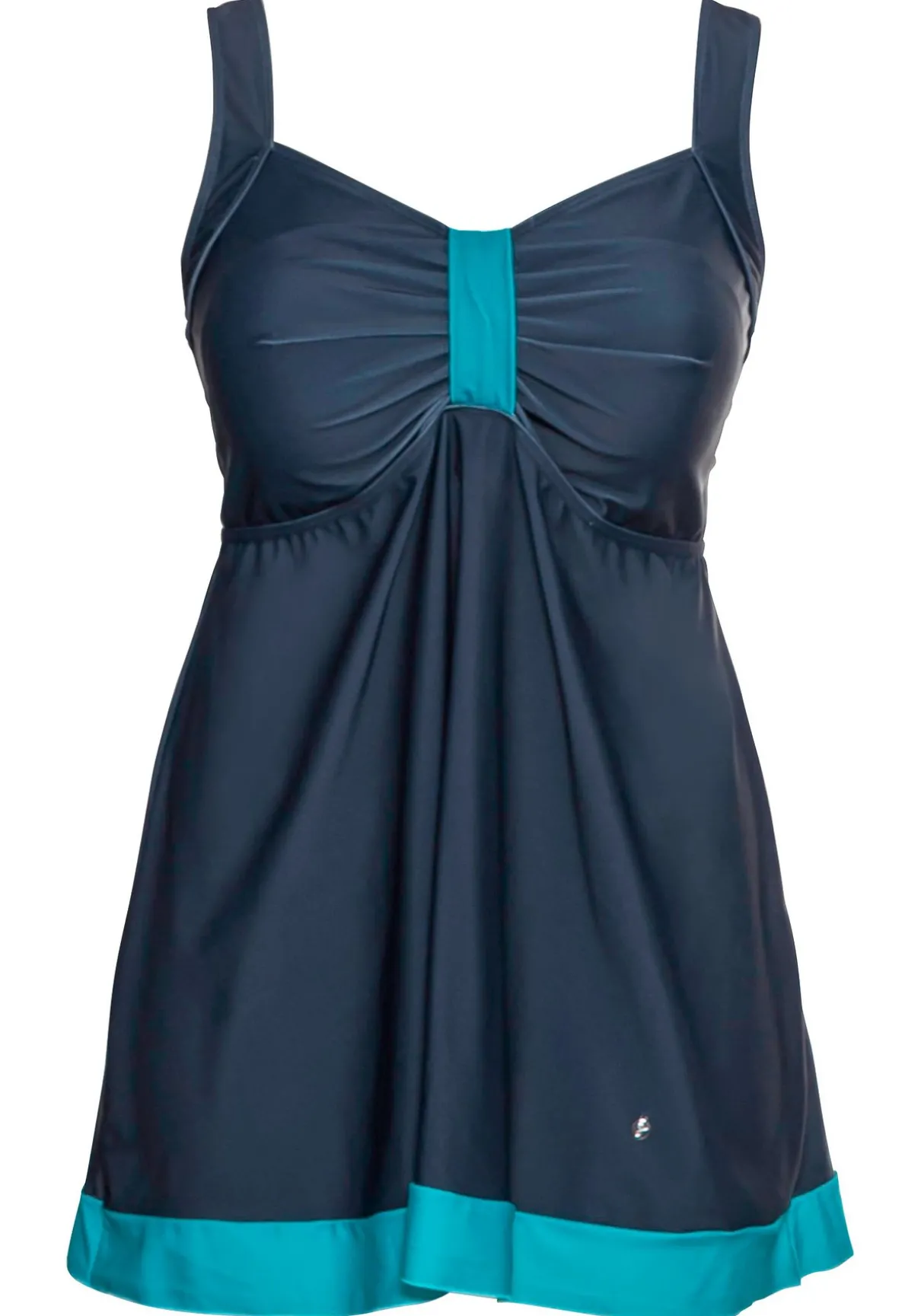 Tankini-Oberteil mit Kontrastdetails, in Longform