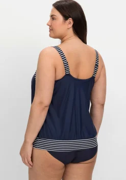 Tankini-Top in Oversized-Form mit Streifendetails