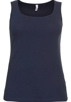 Tanktop aus Baumwolle, mit Rundhalsausschnitt