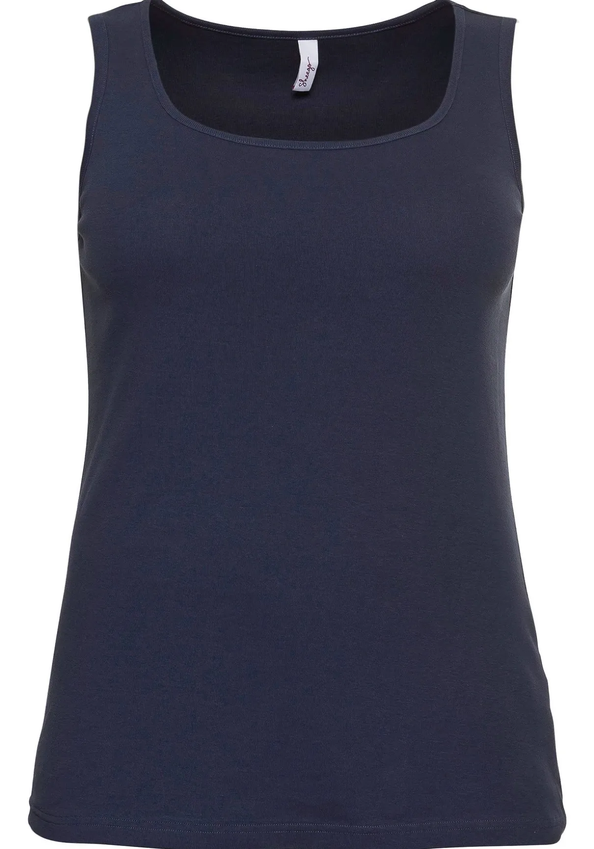 Tanktop aus Baumwolle, mit Rundhalsausschnitt