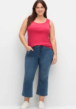 Tanktop aus Baumwolle, mit Rundhalsausschnitt